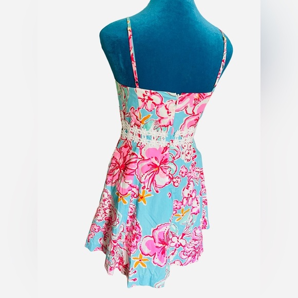 Lilly Pulitzer Pink and Blue Floral Dress - Picture 6 of 14